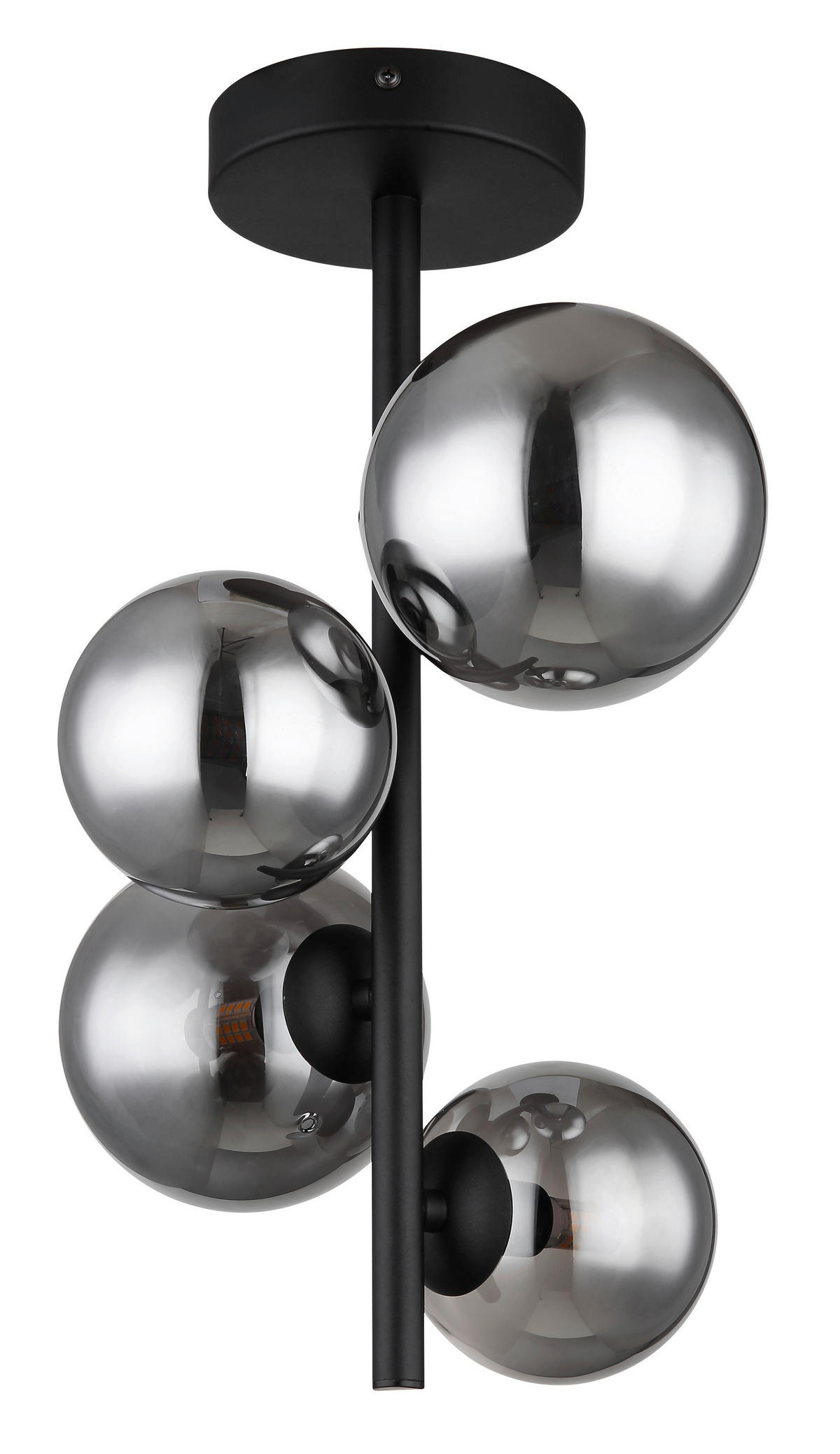 LED-DECKENLEUCHTE 3,5 W    27/23/40 cm  - Schwarz, Design, Glas/Metall (27/23/40cm) - Globo