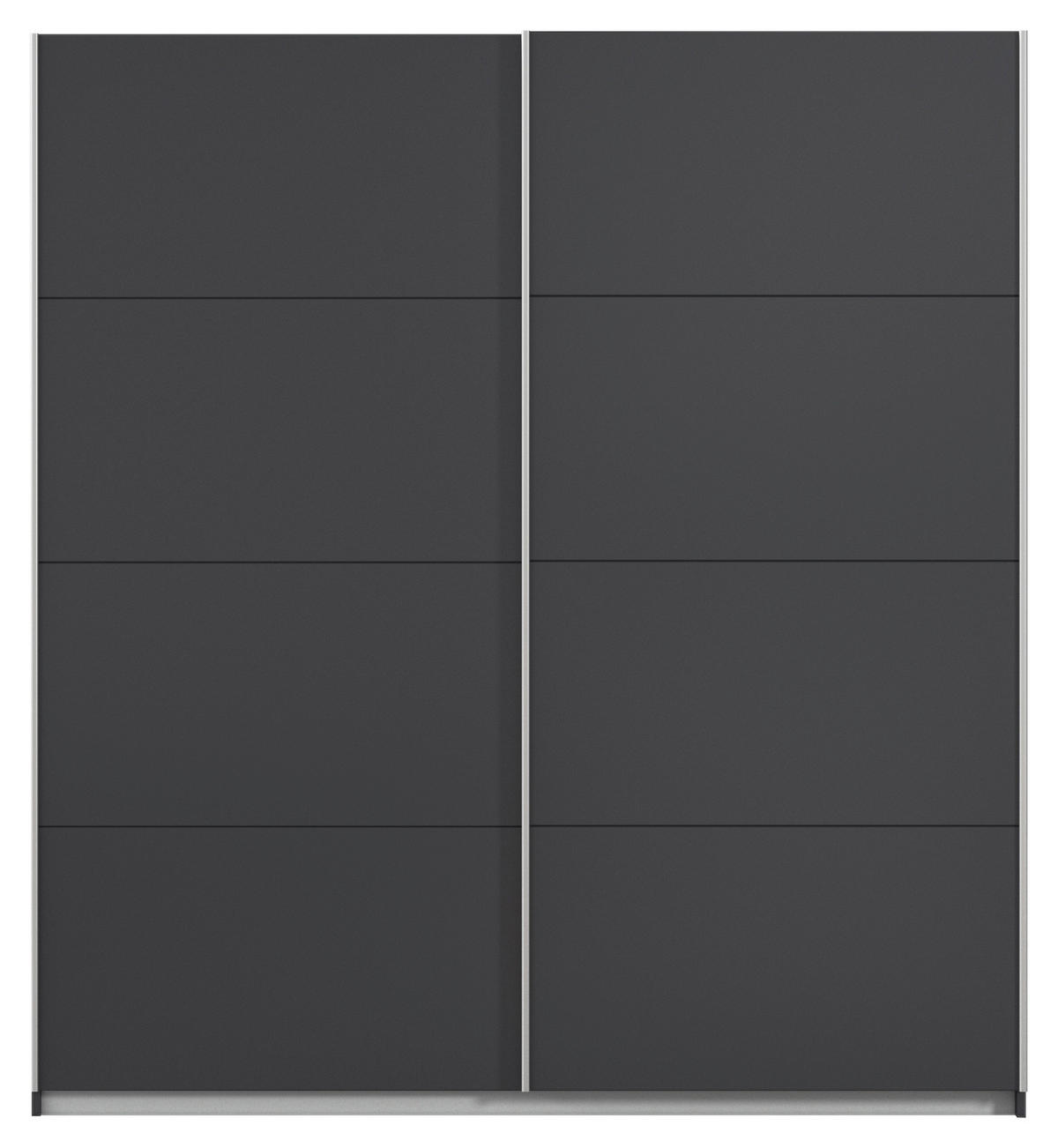 SCHWEBETÜRENSCHRANK  in Graphitfarben  - Alufarben/Graphitfarben, MODERN, Holzwerkstoff/Metall (181/197/61cm) - Rauch Möbel