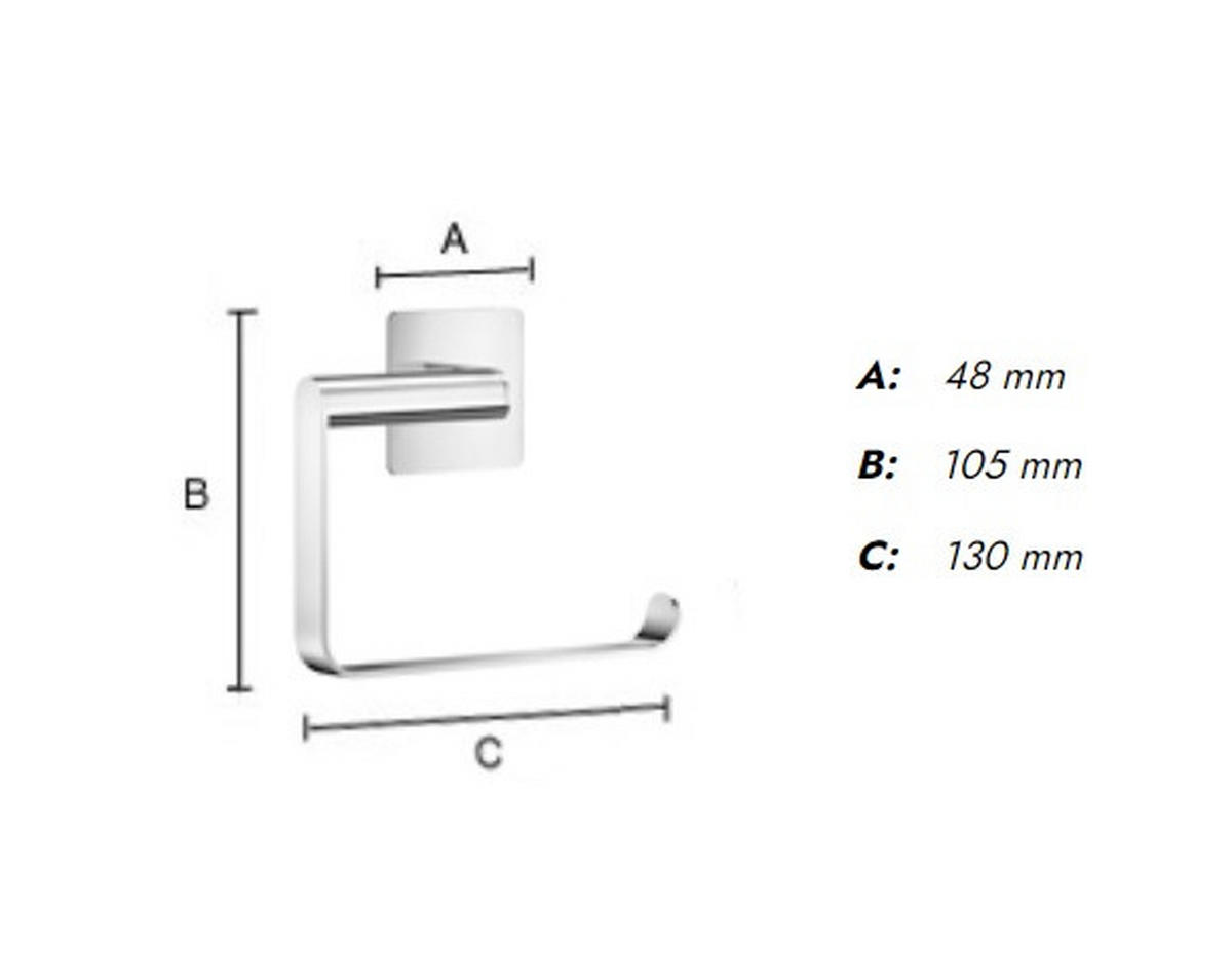 DRŽAČ TOALET-PAPIRA  boja hroma  metal  - boja hroma, Osnovno, metal (13/10,5/4,5cm)