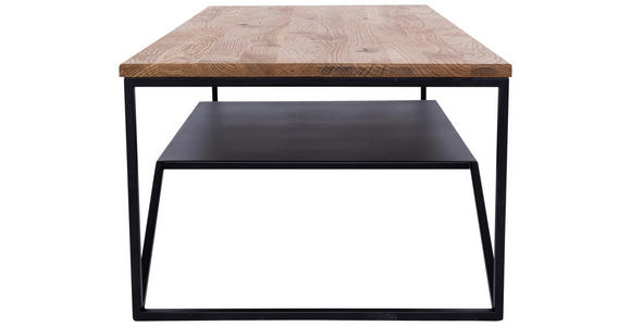 COUCHTISCH in Holz, Metall 110/60/40 cm - Eichefarben/Schwarz, Natur, Holz/Metall (110/60/40cm) - Novel