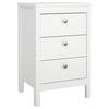 NACHTSCHRANK 43,8/70,1/38,4 cm  - Silberfarben/Weiß, MODERN, Holzwerkstoff/Metall (43,8/70,1/38,4cm) - MID.YOU
