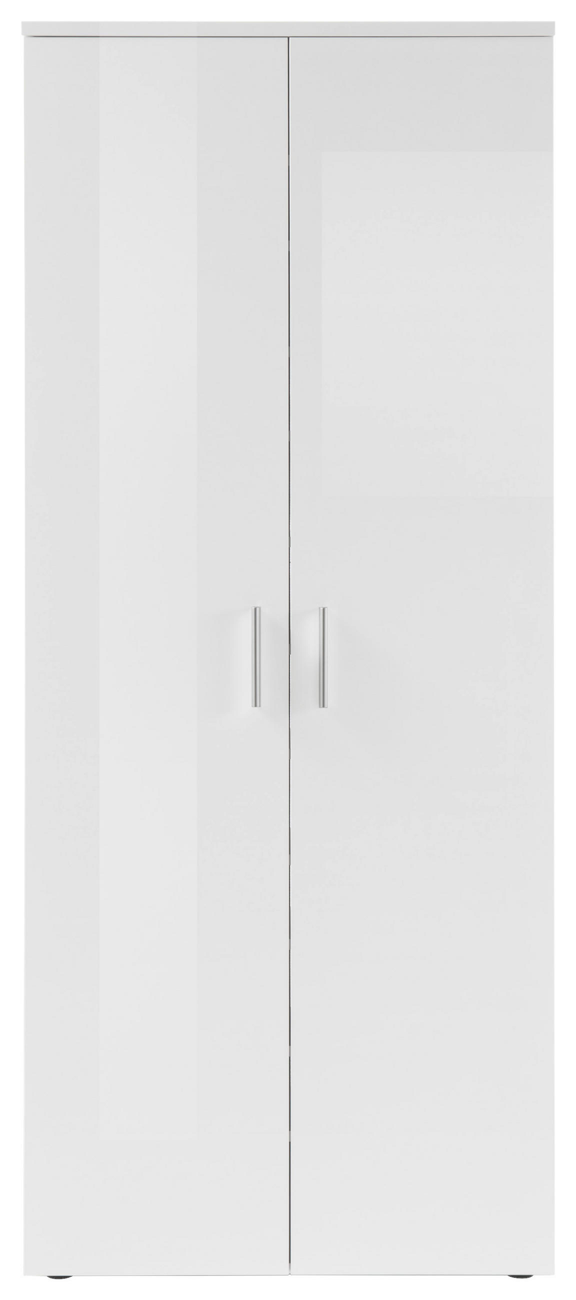 CIPELARNIK  bela  pločasti materijal     - bela/srebrna, Dizajnerski, pločasti materijal/plastika (80/190/35cm) - MID.YOU