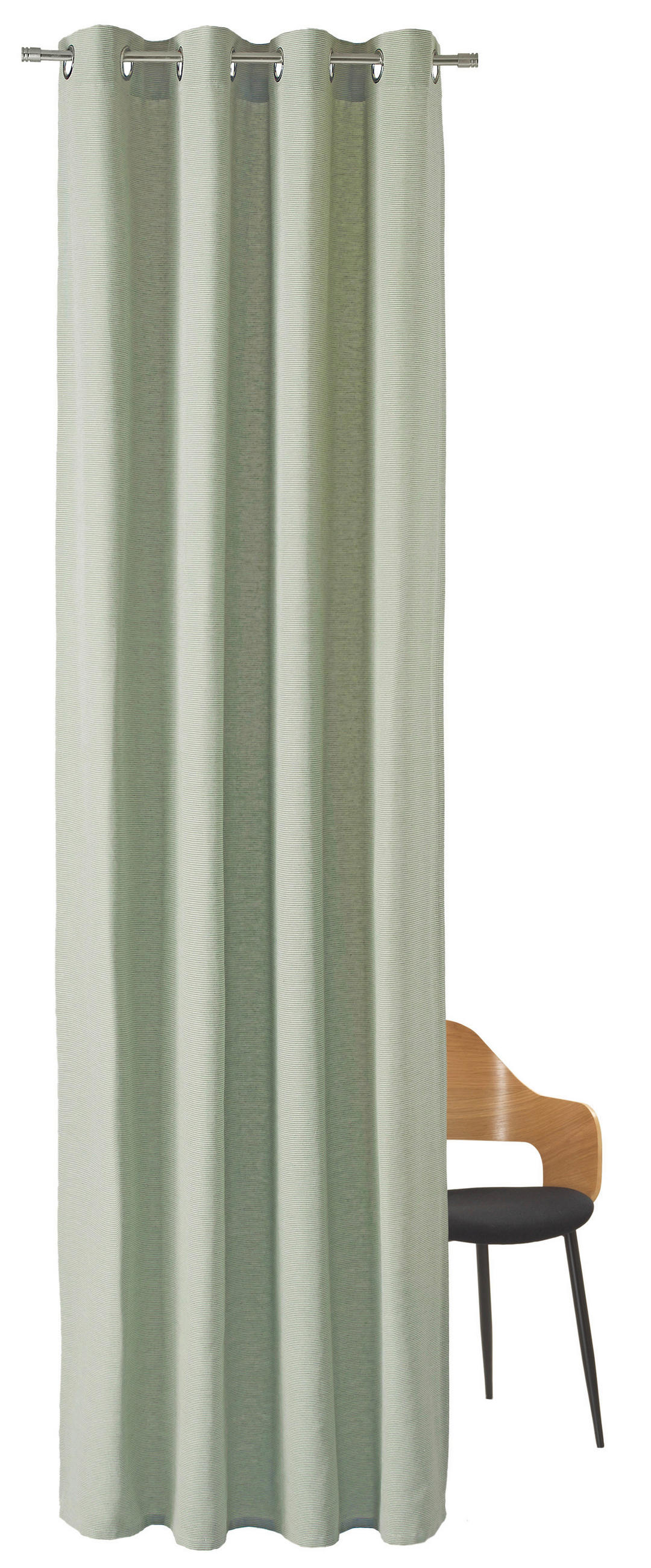 ÖSENSCHAL E-NEEDLESTRIPE blickdicht 140/250 cm   - Salbeigrün, KONVENTIONELL, Textil (140/250cm) - Esprit