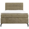 BOXSPRINGBETT 140/200 cm  in Cappuccino  - Schwarz/Cappuccino, Design, Textil/Metall (140/200cm) - Esposa