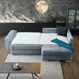 ECKSOFA in Webstoff Hellblau  - Chromfarben/Silberfarben, Design, Kunststoff/Textil (276/212cm) - Carryhome