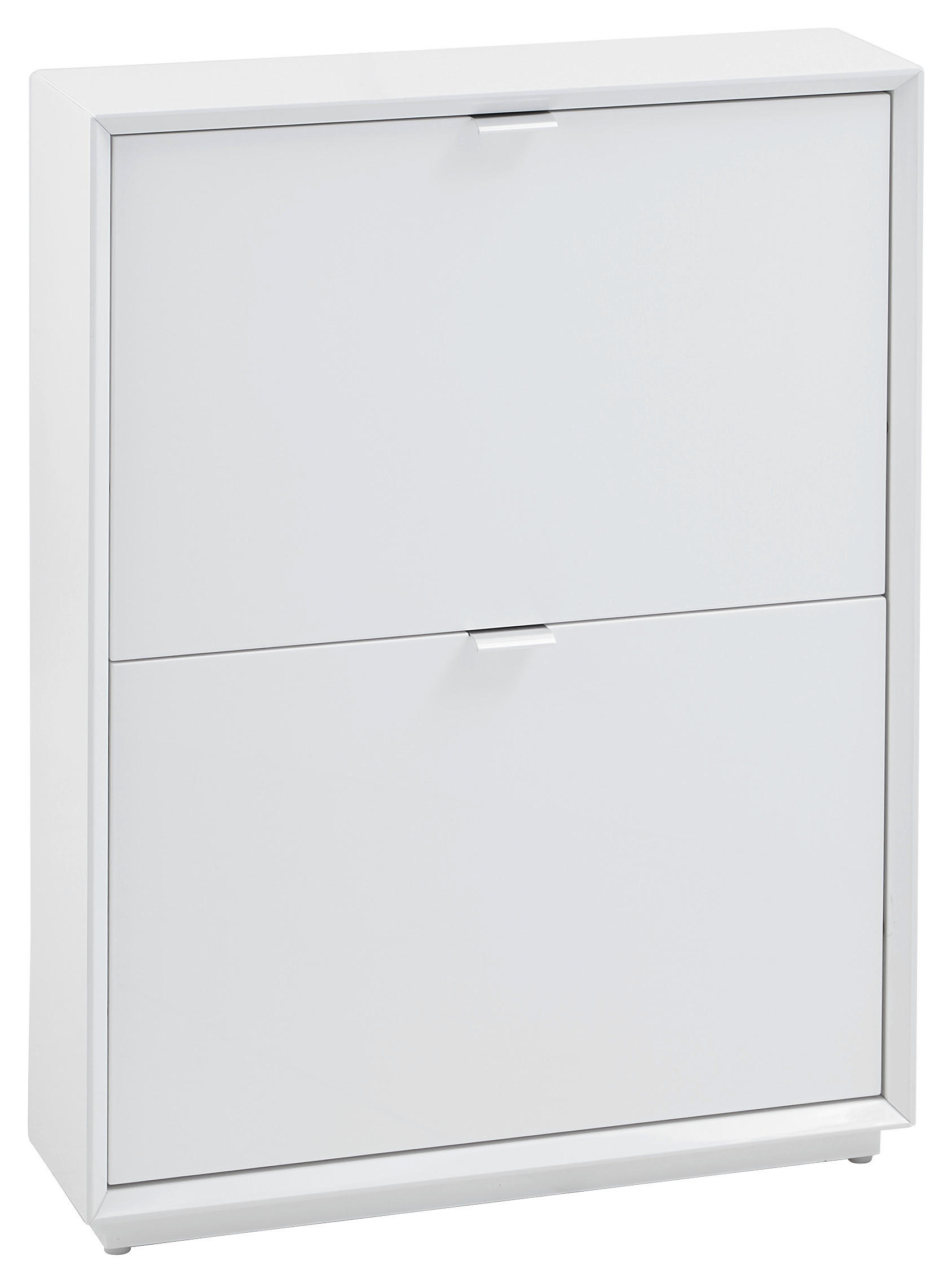 VÝKLOPNÁ SKRINKA NA TOPÁNKY, biela, farba ušľachtilej ocele, 64,5/83,2/18 cm - biela/farba ušľachtilej ocele, Design, kov/kompozitné drevo (64,5/83,2/18cm) - Xora