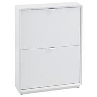 SCHUHKIPPER  in 64,5/83,2/18 cm  - Edelstahlfarben/Weiß, Design, Holzwerkstoff/Metall (64,5/83,2/18cm) - Xora