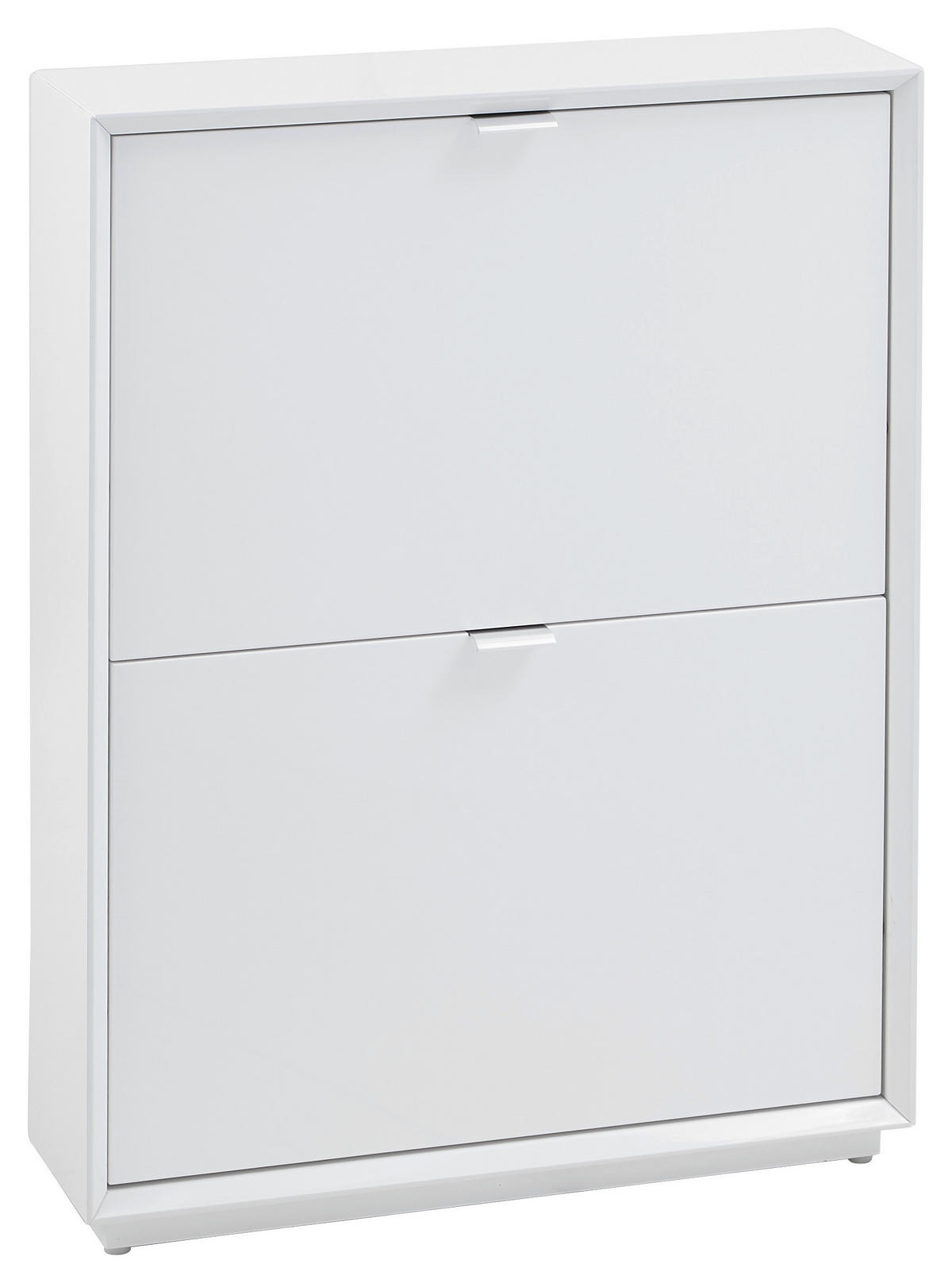 SCHUHKIPPER  in 64,5/83,2/18 cm  - Edelstahlfarben/Weiß, Design, Holzwerkstoff/Metall (64,5/83,2/18cm) - Xora