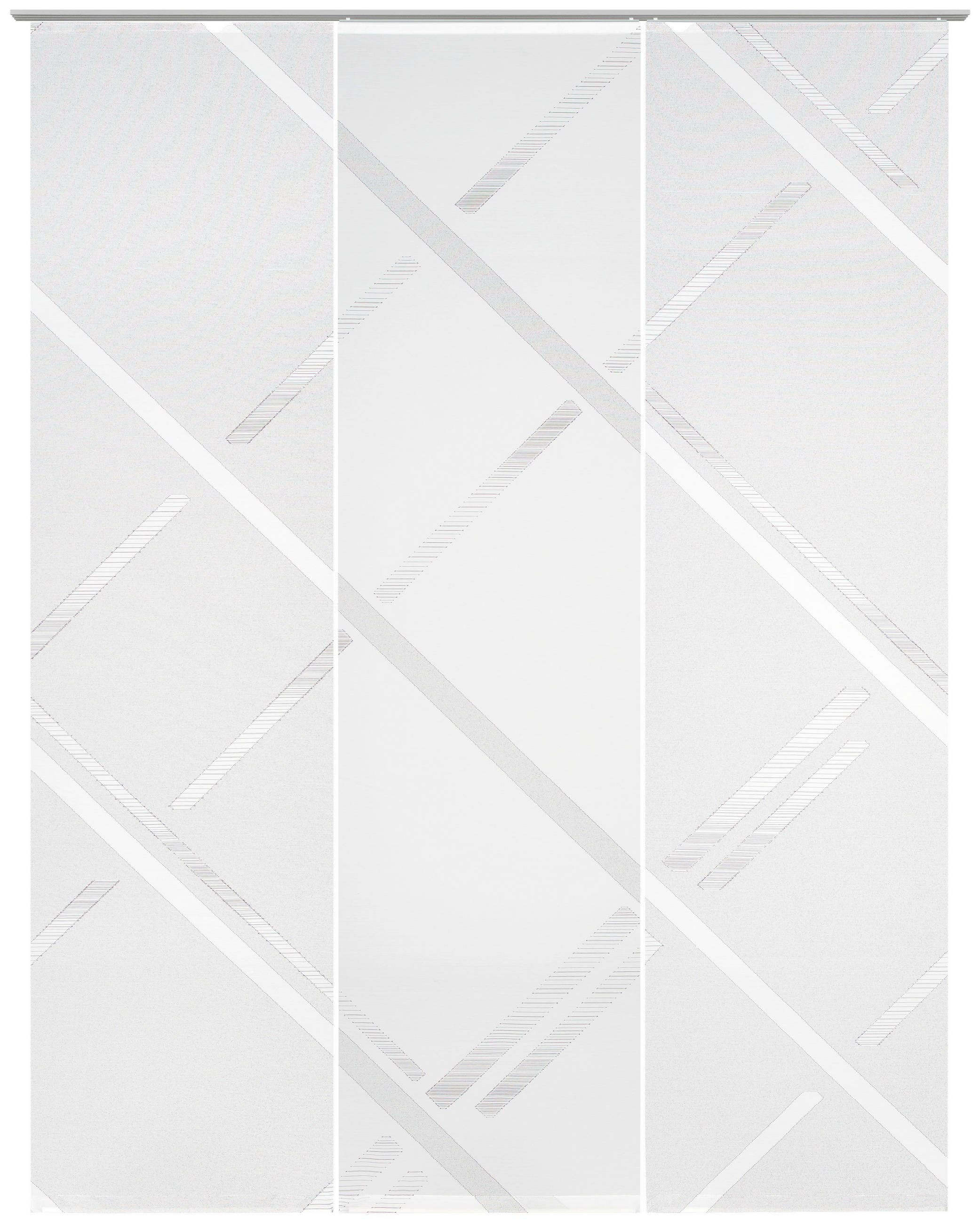 FLÄCHENVORHANG 3ER SET  3 Stück  halbtransparent   60/245 cm  - Anthrazit, Design, Textil (60/245cm) - Novel