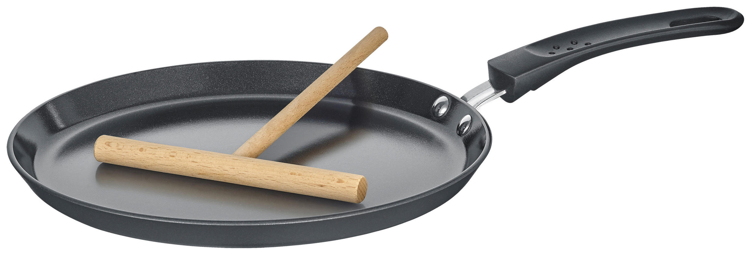 CREPESPFANNE 24 cm Keramikbeschichtung  - Schwarz, Basics, Metall (24cm) - Berndes