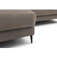 ECKSOFA  in Flachgewebe Taupe  177/253 cm  - Taupe/Schwarz, Design, Textil/Metall (177/253cm) - Dieter Knoll