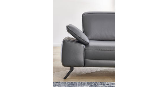 ECKSOFA in Echtleder Hellbraun  - Hellbraun/Schwarz, Design, Leder/Metall (193/328cm) - Dieter Knoll