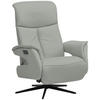 RELAXSESSEL in Leder Grau  - Schwarz/Grau, Design, Leder/Metall (78/106/88cm) - Welnova