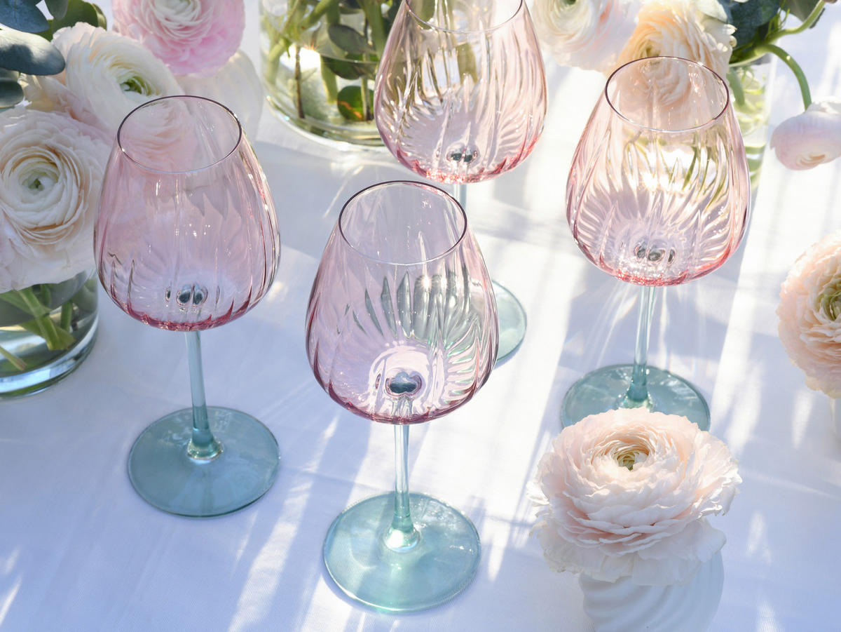 WEINGLAS Swirly Spring 4-teilig  - Multicolor, Basics, Glas (9/23cm) - Creatable