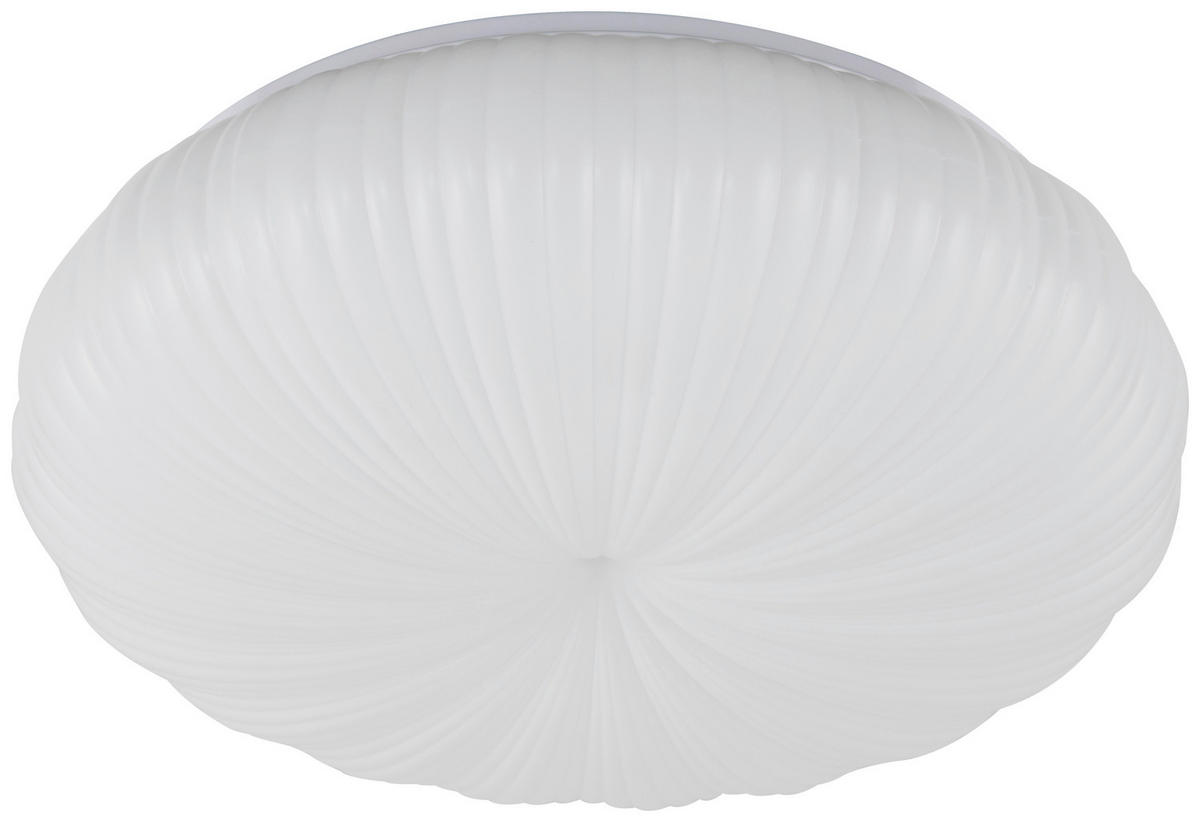 DECKENLEUCHTE  52/15.5 cm    - Weiß, Design, Kunststoff/Metall (52/15.5cm) - Collet's Monde