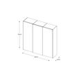 SCHWEBETÜRENSCHRANK 3-türig Hellgrau  - Chromfarben/Hellgrau, Design, Glas/Holzwerkstoff (249/240/68cm) - Moderano