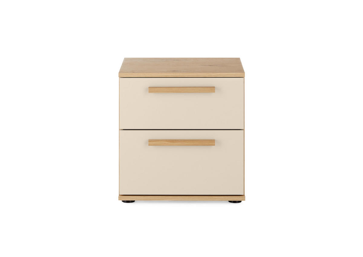 NACHTSCHRANK 46/48,6/46 cm  - Sandfarben/Eichefarben, Design, Holz/Holzwerkstoff (46/48,6/46cm) - Musterring