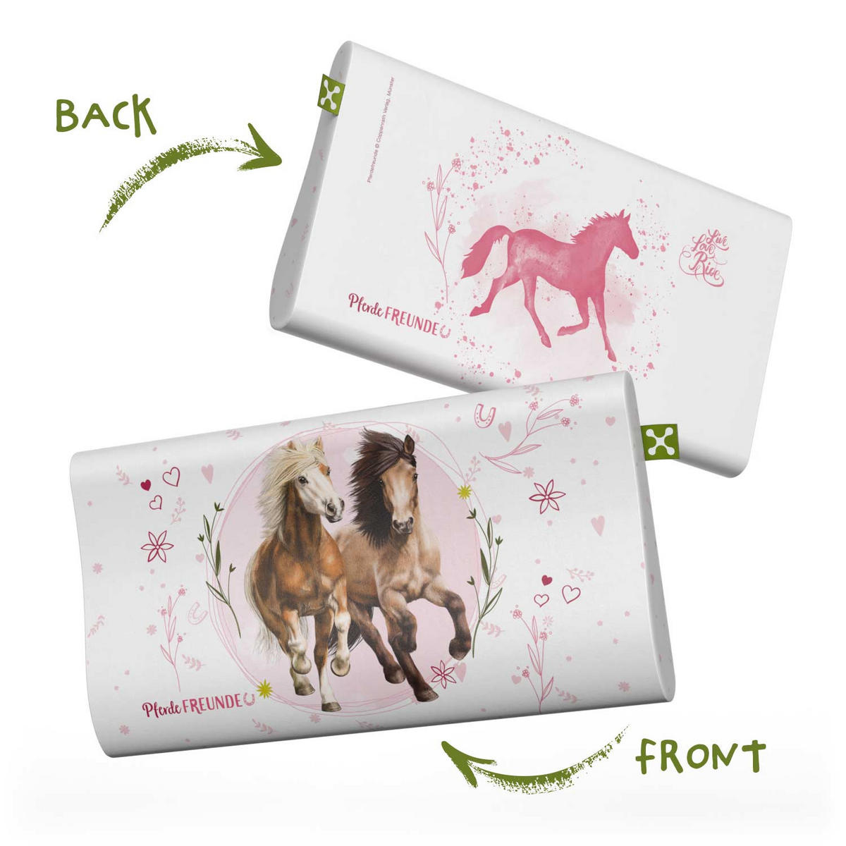 NACKENKISSENBEZUG KIDS ERGONOMIC  - Hellrosa/Braun, Basics, Textil (50/32cm) - Smartsleep