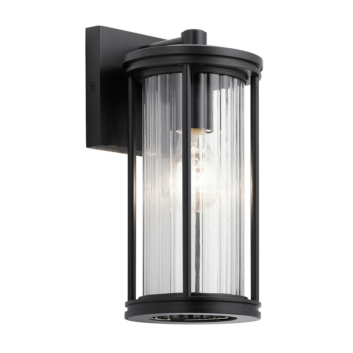 AUSSENWANDLEUCHTE - Schwarz, Konventionell, Glas/Metall (13,7/15,7/29cm) - Elstead Lighting