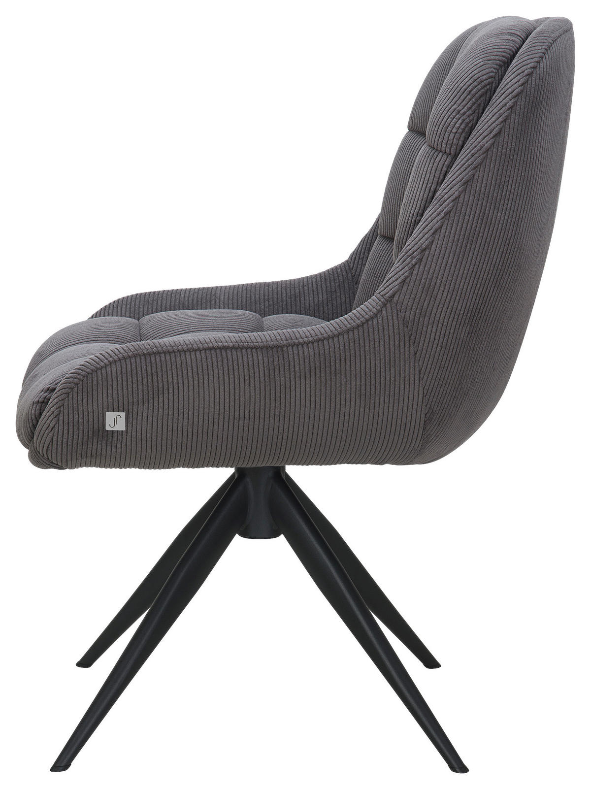 STUHL - Anthrazit/Schwarz, Design, Textil/Metall (58/85/70cm) - Johann Jakob
