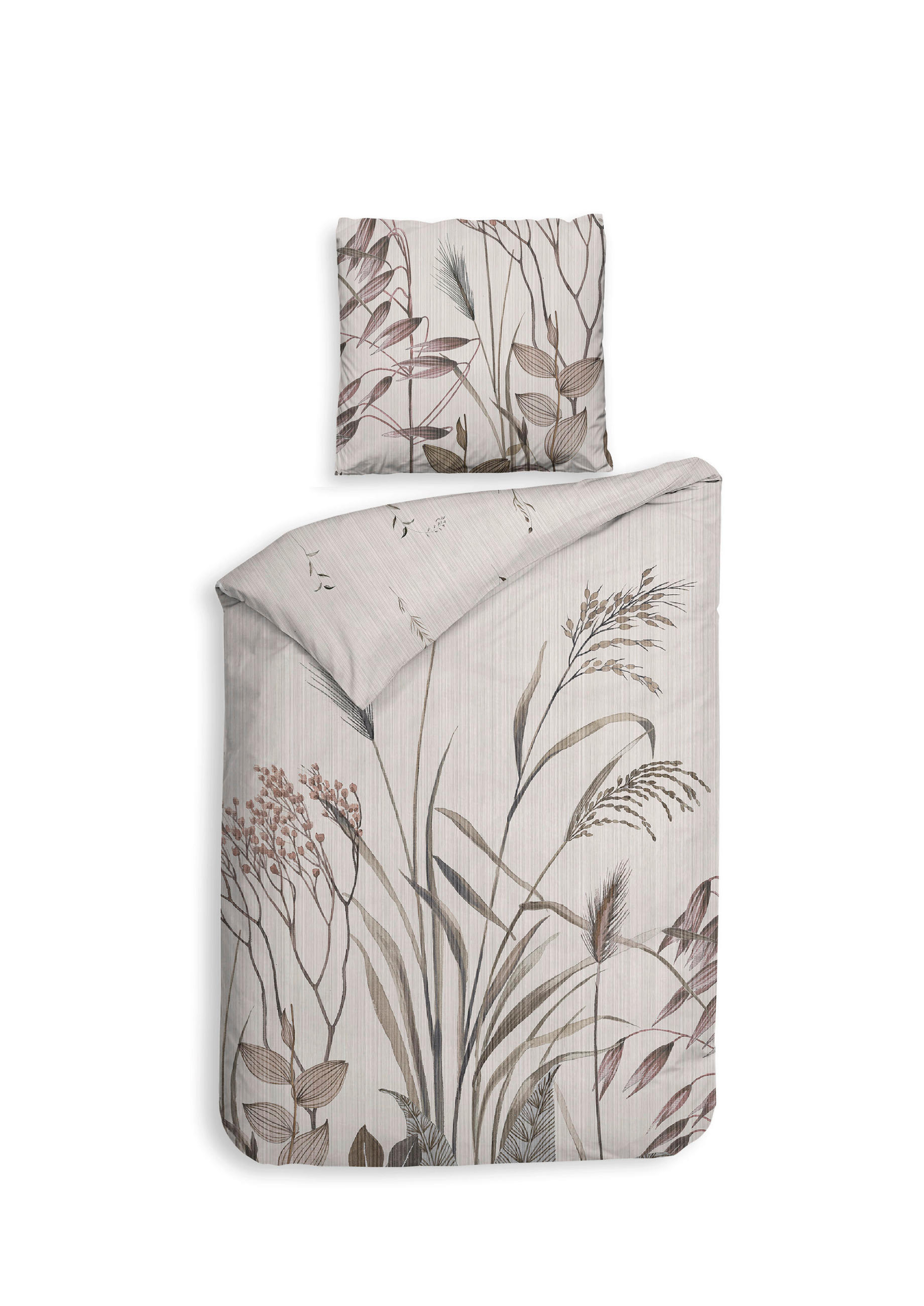 BETTWÄSCHE Elvira Makosatin 155/220 cm  - Naturfarben, Basics, Textil (155/220cm)