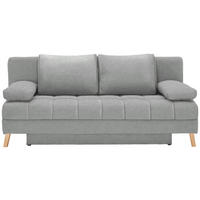 KANAPÉÁGY világosszürke  - világosszürke/natúr színű, Konventionell, textil/fa (195/90/90cm) - Cantus