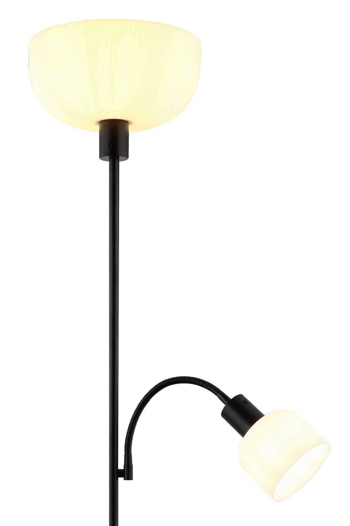 STEHLEUCHTE 26/178,7 cm    - Schwarz/Weiß, Design, Kunststoff/Metall (26/178,7cm) - Globo