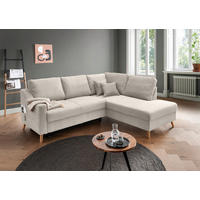 ECKSOFA Cord Beige  - Beige/Naturfarben, Modern, Holz/Textil (230/200cm) - Livetastic