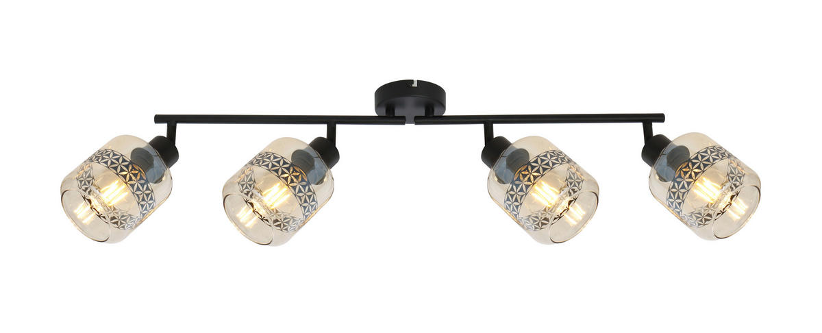 REFLEKTOR  Lazarus   70,5/11/25 cm          - črna, Design, kovina/steklo (70,5/11/25cm) - Globo