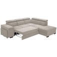 ECKSOFA  in Webstoff Beige  - Beige/Schwarz, KONVENTIONELL, Holz/Textil (283/244cm) - Carryhome