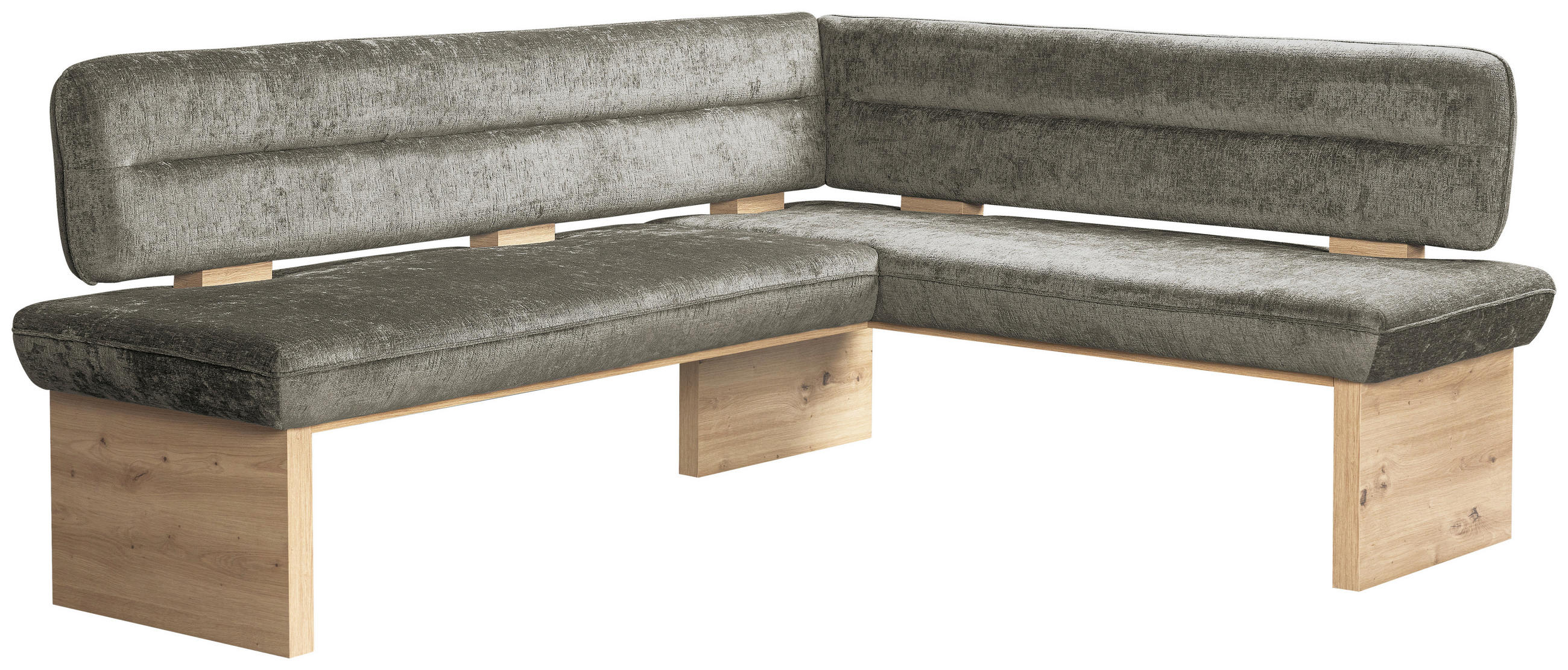 ECKBANK 192/170 cm Webstoff Beige Eiche Sperrholz   - Eichefarben/Beige, KONVENTIONELL, Holz/Textil (192/170cm) - James Wood