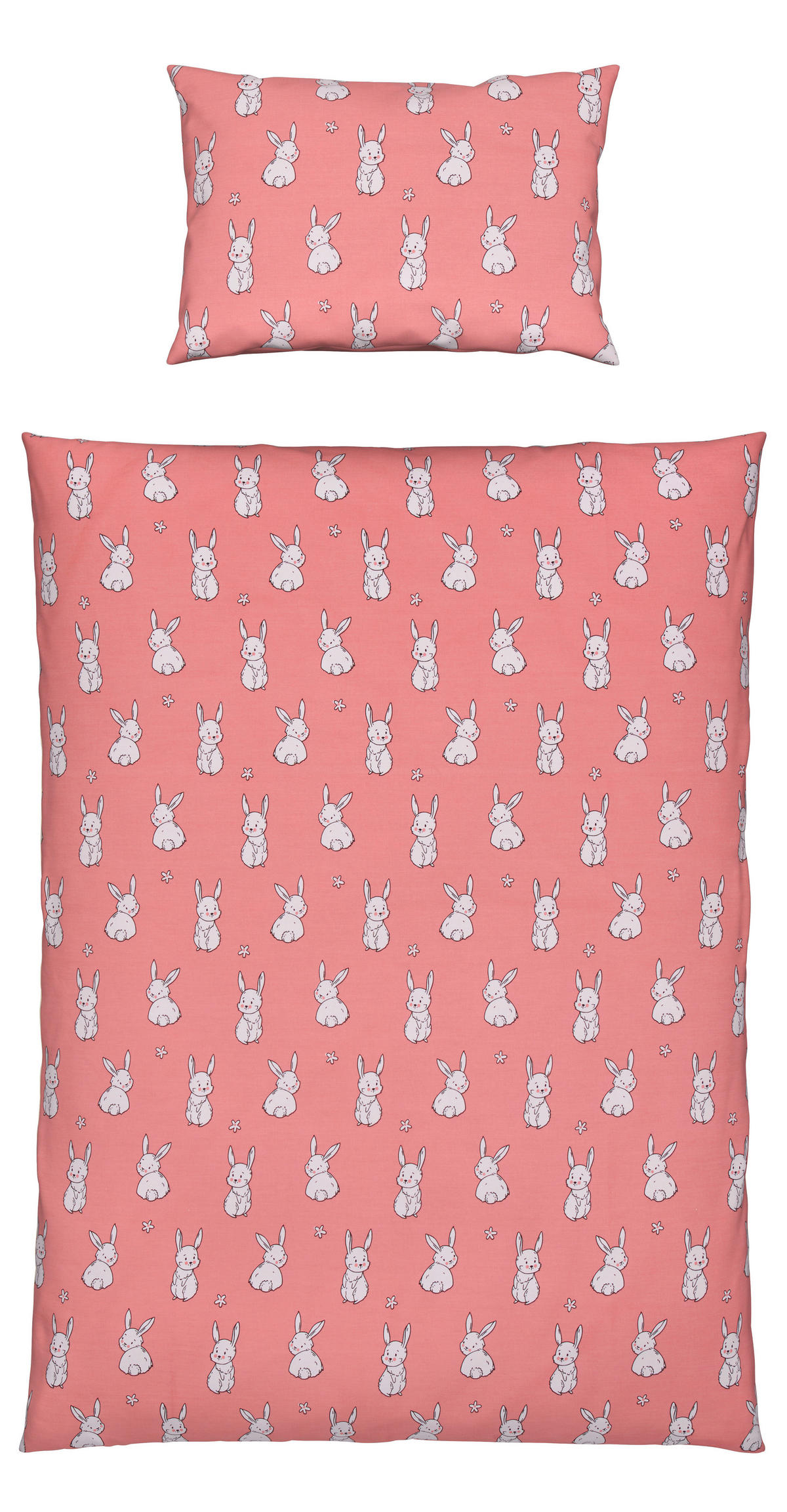 DETSKÉ OBLIEČKY SO ZAJAČIKMI 100/135 cm  - pink, Basics, textil (100/135cm) - Avelia