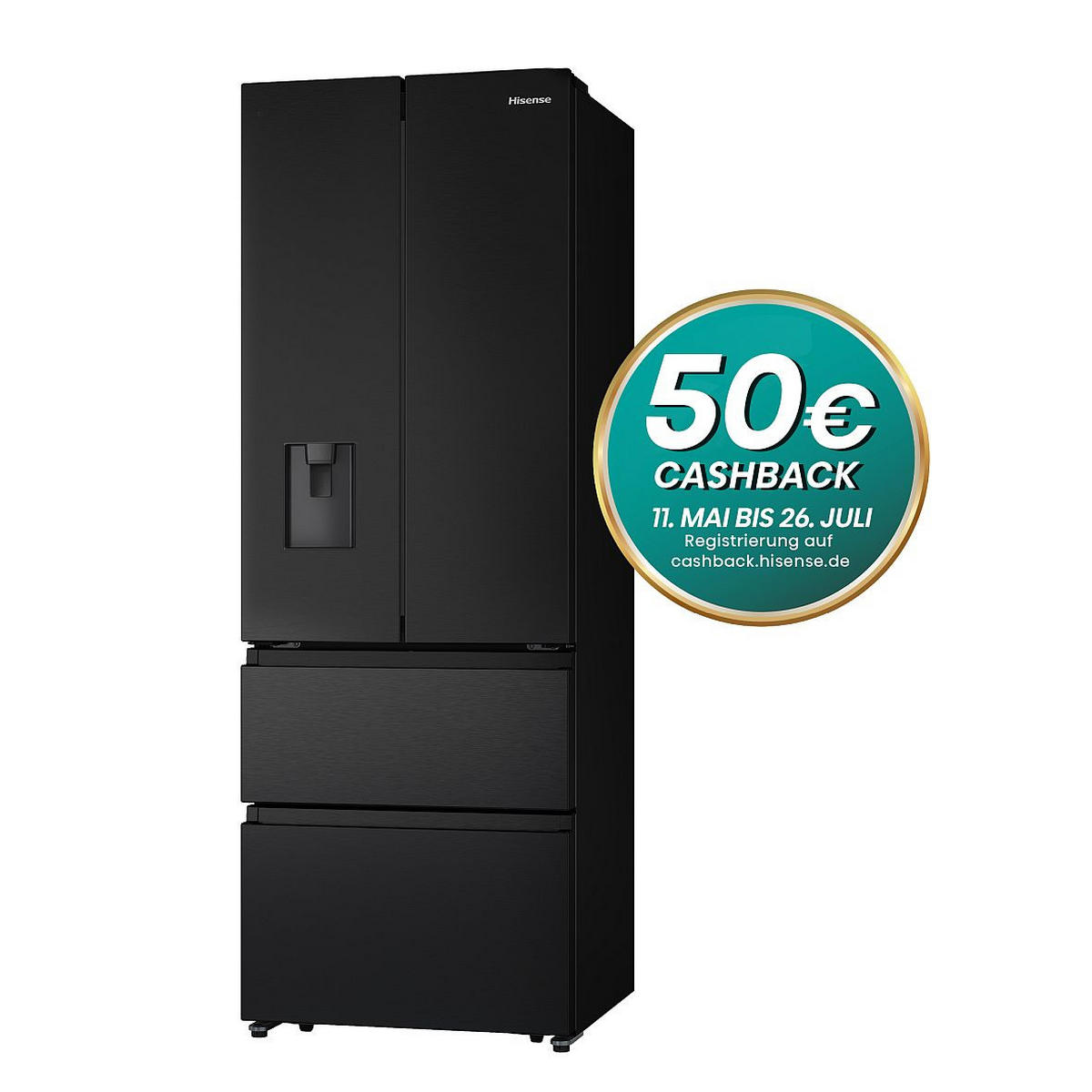 FRENCH-DOOR 70/200/69,4 cm RF632N4WFE  - Schwarz, LIFESTYLE, Metall (70/200/69,4cm) - Hisense