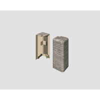 AUßENECKE - Eichefarben/Grau, KONVENTIONELL, Kunststoff (1.6/0.7/5.9cm) - Egger Holzwerkstoffe