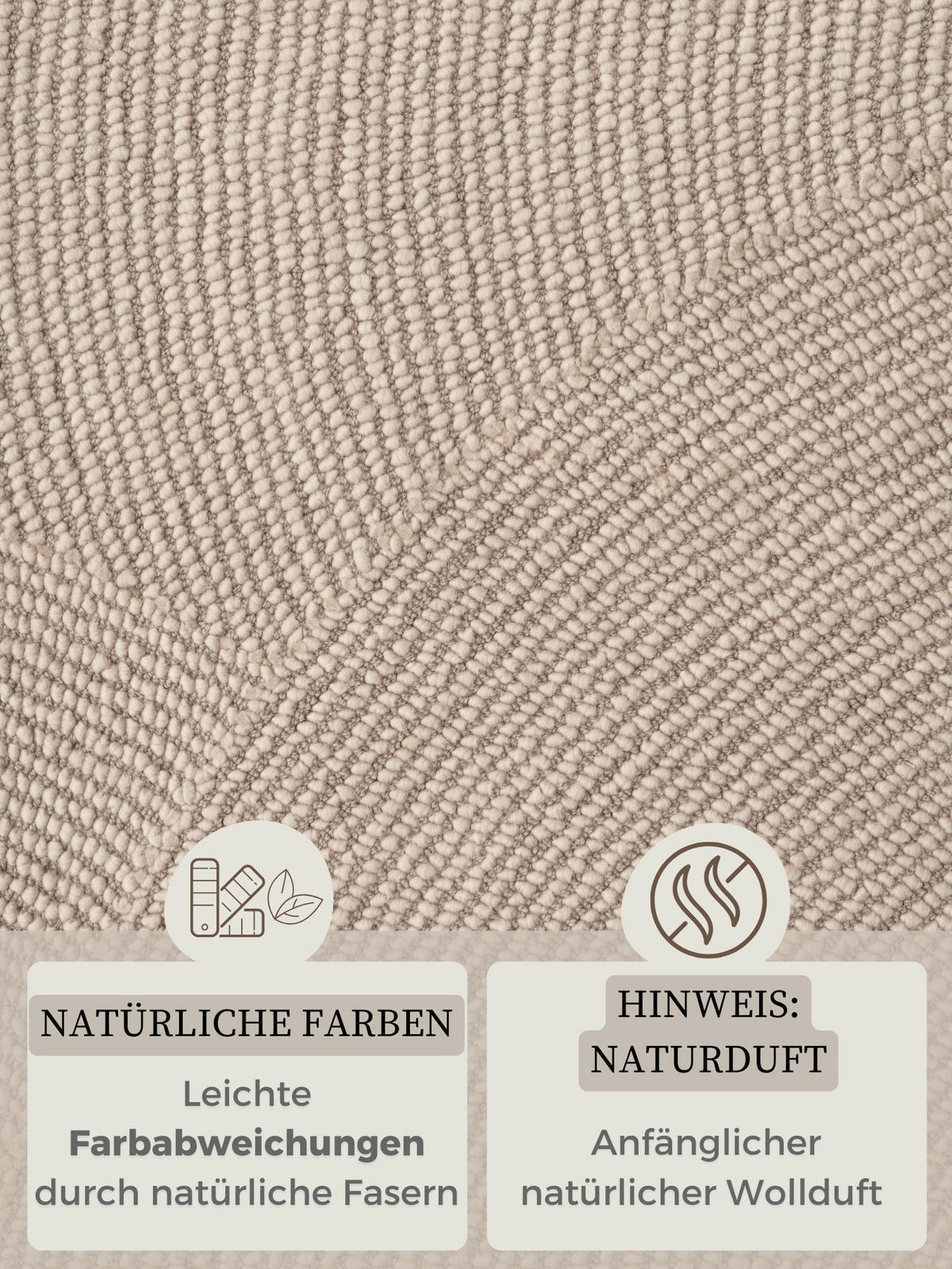 WOLLTEPPICH 160/230 cm Calmio Beige rechteckig  - Beige, Basics, Textil (160/230cm) - Hanse Home
