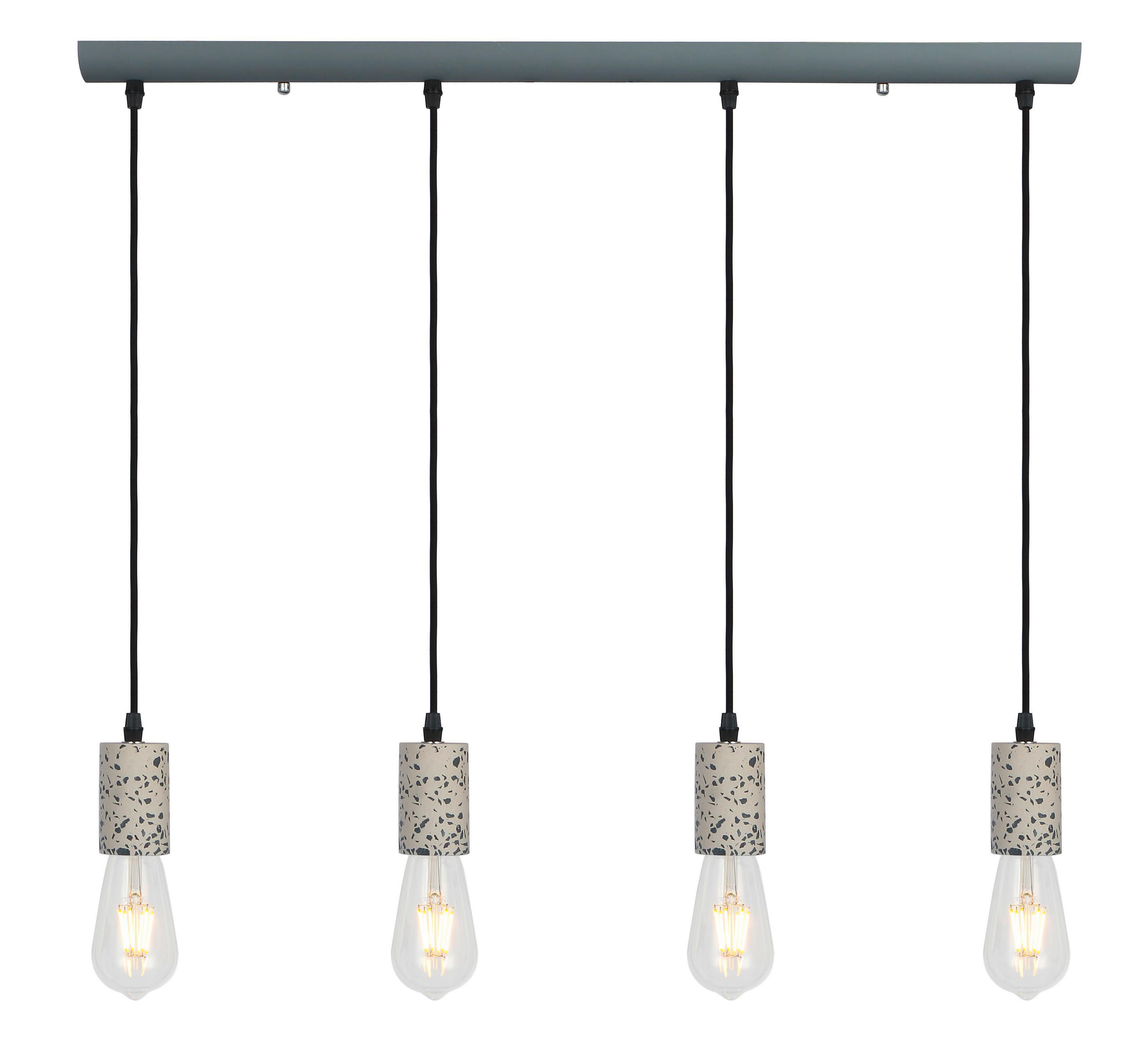 HÄNGLAMPA 80/5,5/120 cm  - grå, Basics, metall/sten (80/5,5/120cm) - Globo