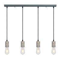 HÄNGLAMPA 80/5,5/120 cm  - grå, Basics, metall/sten (80/5,5/120cm) - Globo