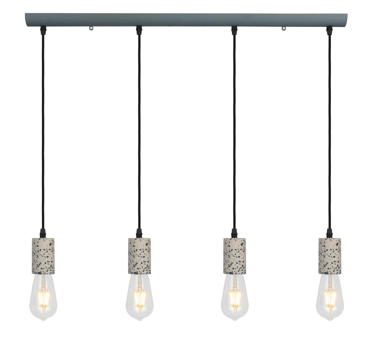 HÄNGLAMPA 80/5,5/120 cm  - grå, Basics, metall/sten (80/5,5/120cm) - Globo
