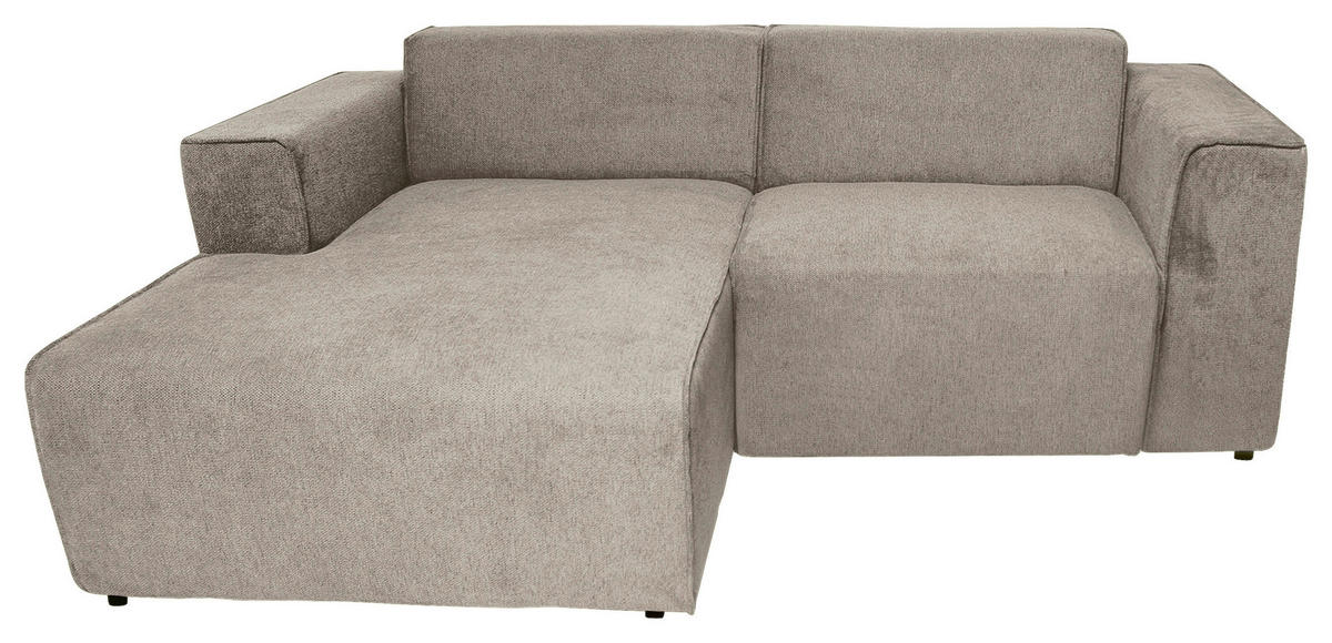 ECKSOFA Taupe Struktur  - Taupe/Graubraun, Design, Kunststoff/Textil (161/234cm) - P & B