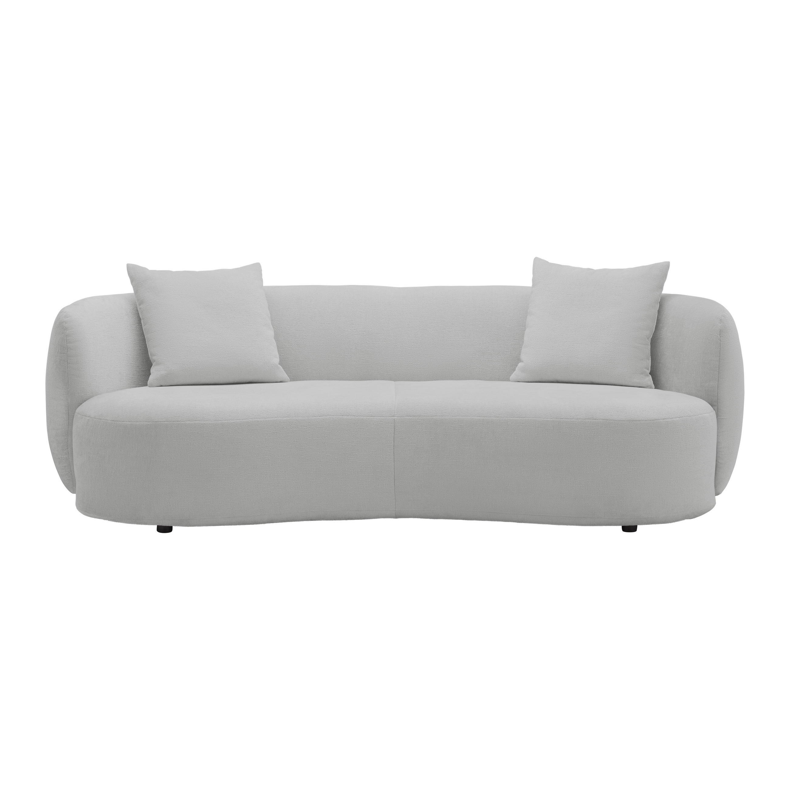 BIG SOFFA i chenille ljusgrå  - ljusgrå/svart, Modern, textil/plast (235/72/110cm) - MID.YOU