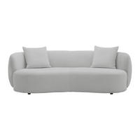 BIG SOFFA i chenille ljusgrå  - ljusgrå/svart, Modern, textil/plast (235/72/110cm) - MID.YOU