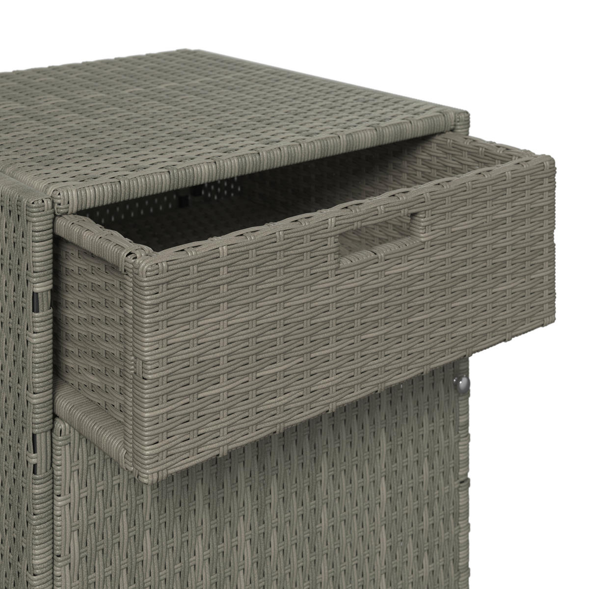 GARTENKOMMODE 55/111/55 cm  - Silberfarben/Grau, MODERN, Kunststoff/Metall (55/111/55cm) - Ambia Garden