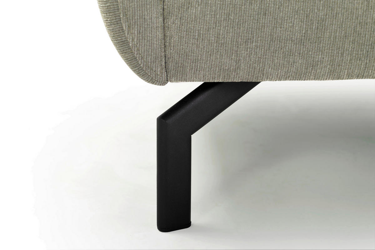 SOFFA i flatväv greige  - greige/svart, Klassisk, metall/trä (230/85/100cm) - Hom`in