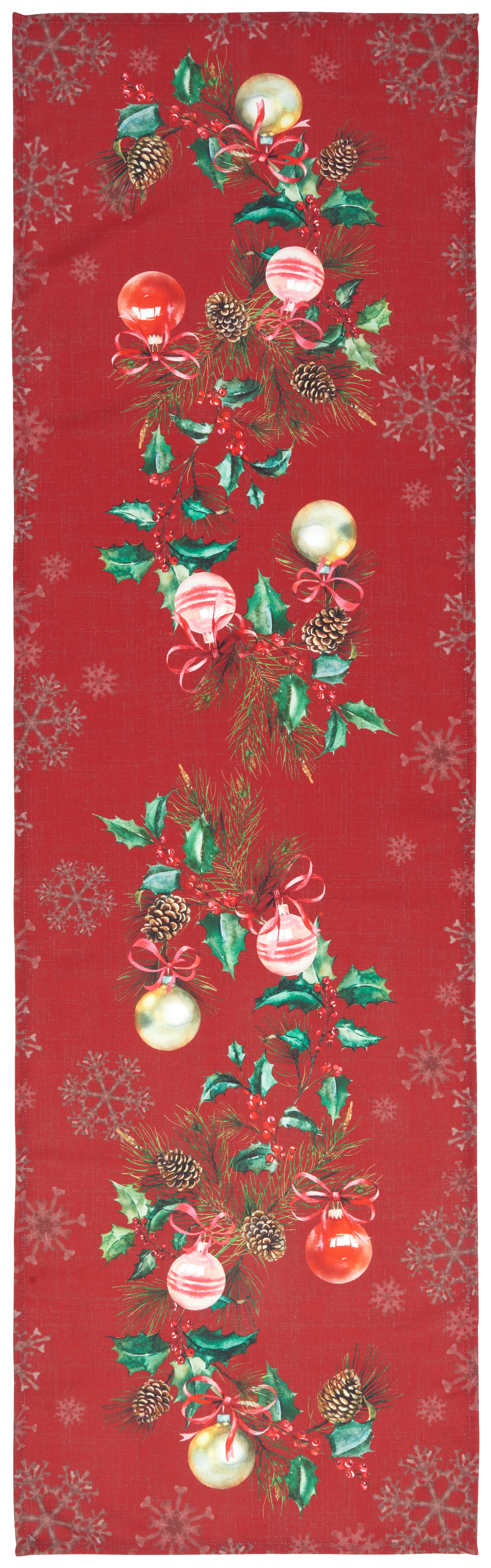 ASZTALI FUTÓ 40/140 cm   - piros, Konventionell, textil (40/140cm) - X-Mas