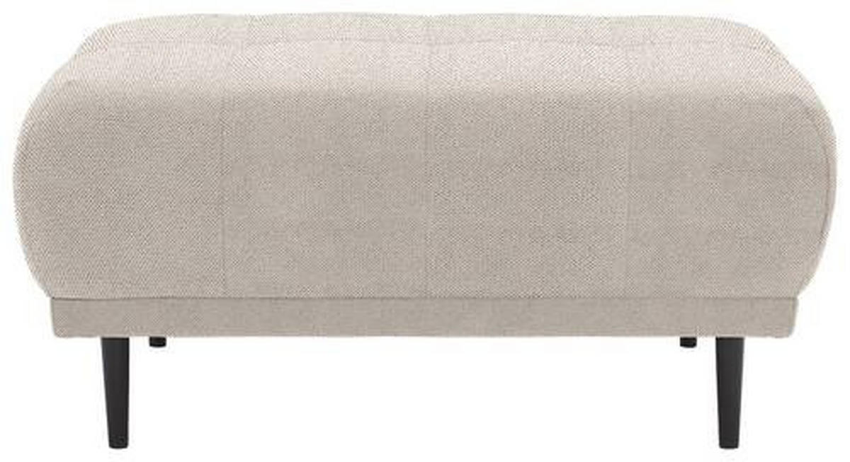 HOCKER in Textil Beige  - Beige/Schwarz, Design, Holz/Textil (93/45/77cm) - Stylife