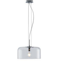 HÄNGELEUCHTE Luce Ambiente e Design 35/150 cm   - Klar/Schwarz, KONVENTIONELL, Glas/Metall (35/150cm)