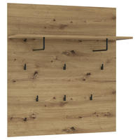 GARDEROBENPANEEL  in 89,1/100/30 cm  - Eichefarben/Schwarz, Basics, Holzwerkstoff/Kunststoff (89,1/100/30cm) - Livetastic