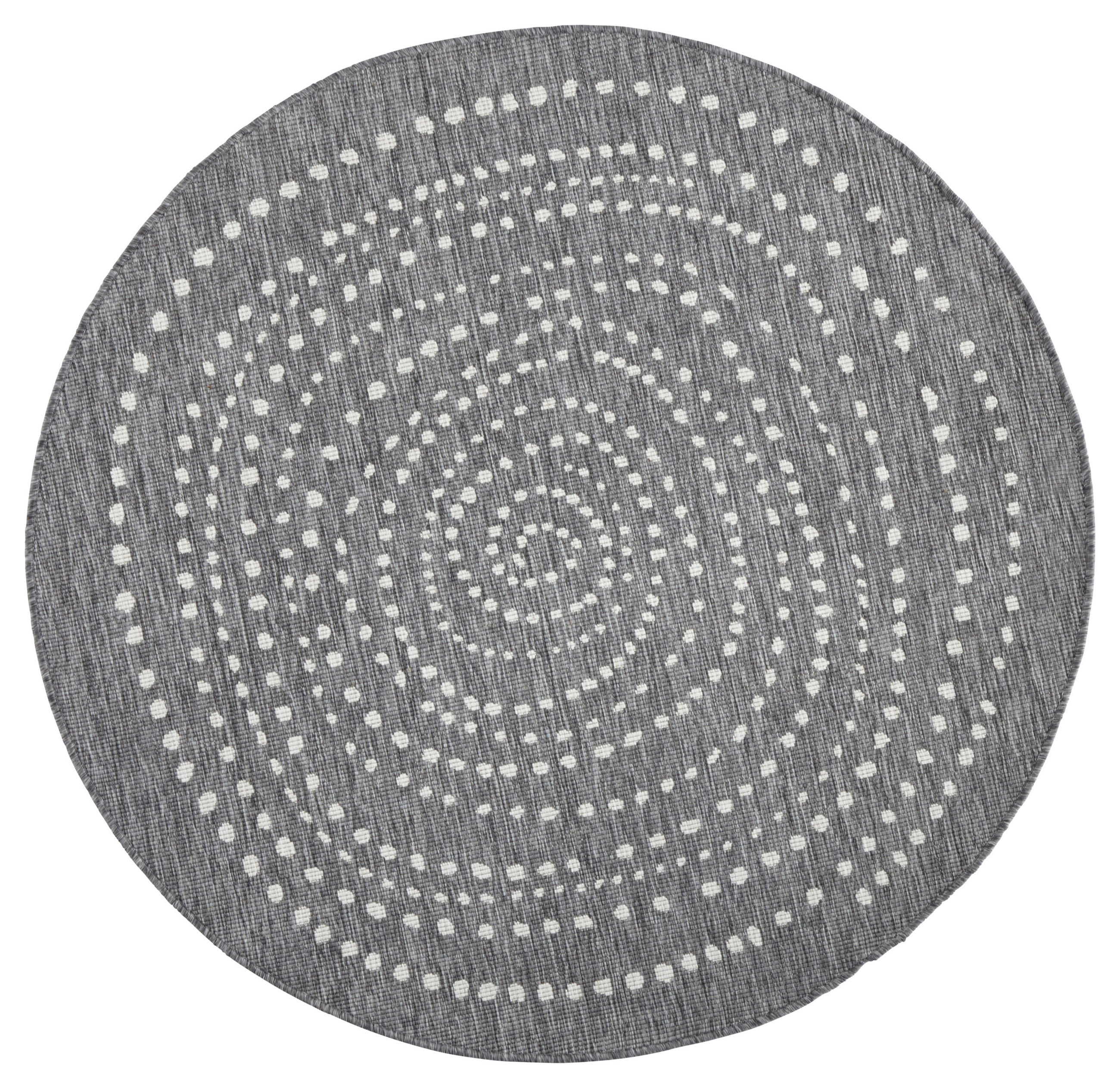 OUTDOORTEPPICH 140 cm Twin Creme, Grau  - Creme/Grau, Design, Kunststoff (140cm)