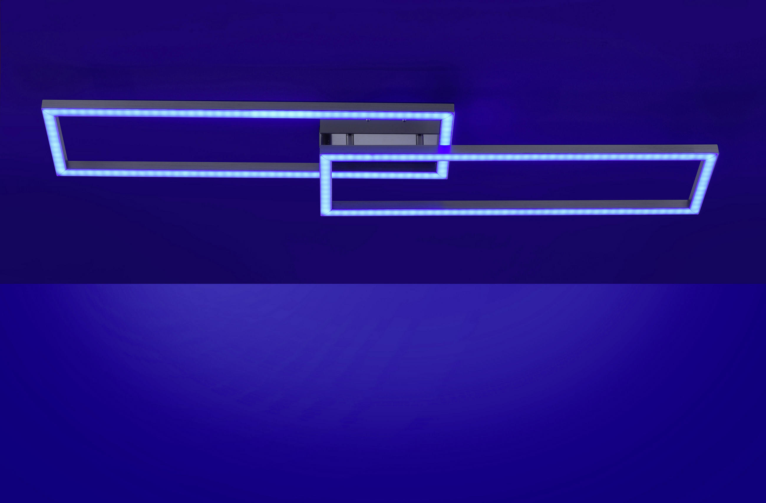 LED-DECKENLEUCHTE Lolasmart-Maxi  Smart 110/26,5/8,5 cm   - Silberfarben, Design, Kunststoff/Metall (110/26,5/8,5cm)