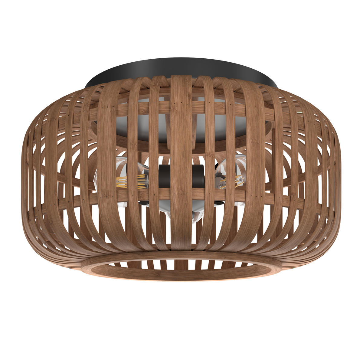 TAKLAMPA Vinkovci 40/22,5 cm  - svart/naturfärgad, Natur, metall/naturmaterial (40/22,5cm) - Marama